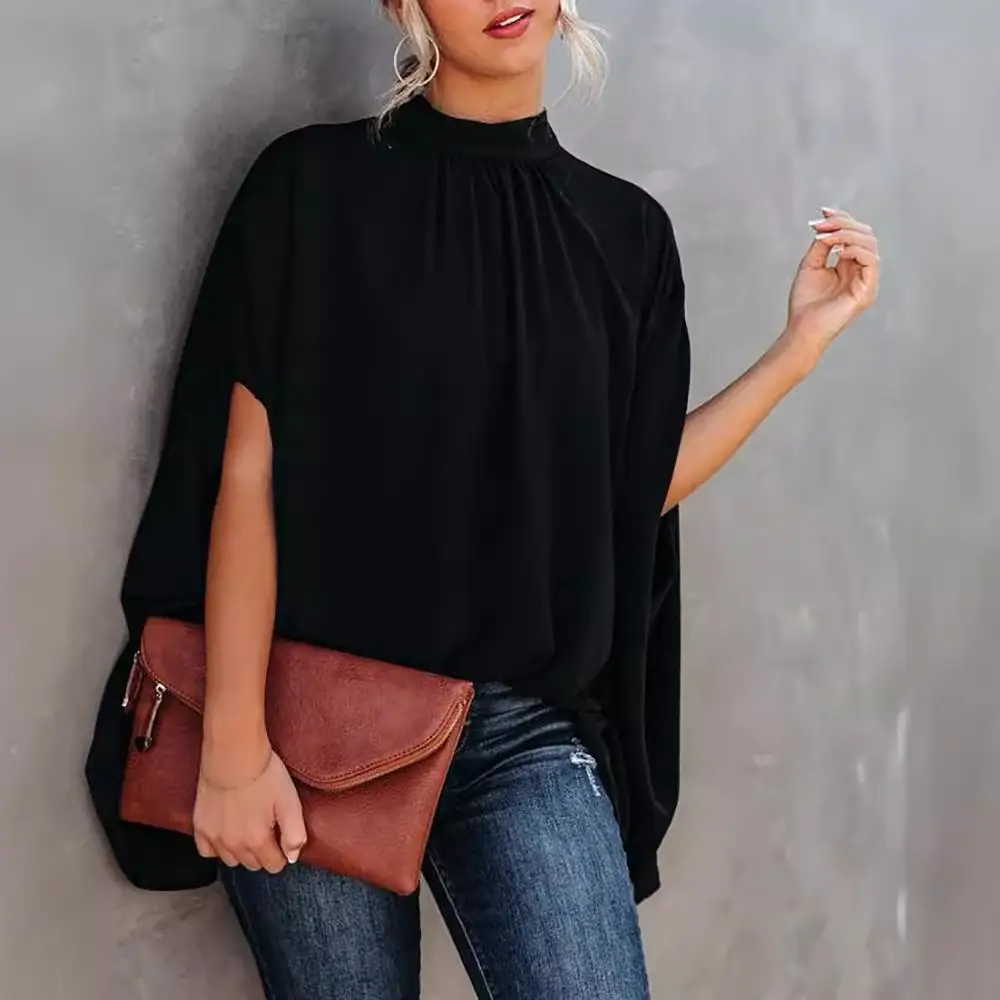 2022 Women's Cross-Body Printed Top with Loose Fit - Image 6