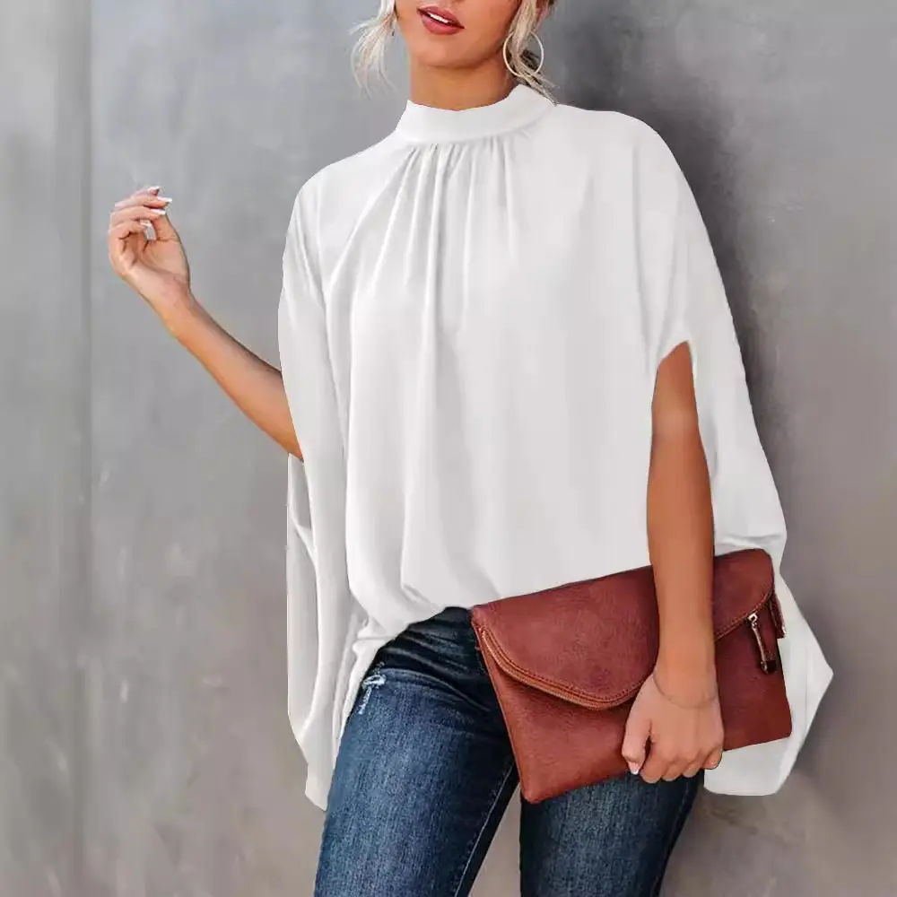 2022 Women's Cross-Body Printed Top with Loose Fit - Image 7