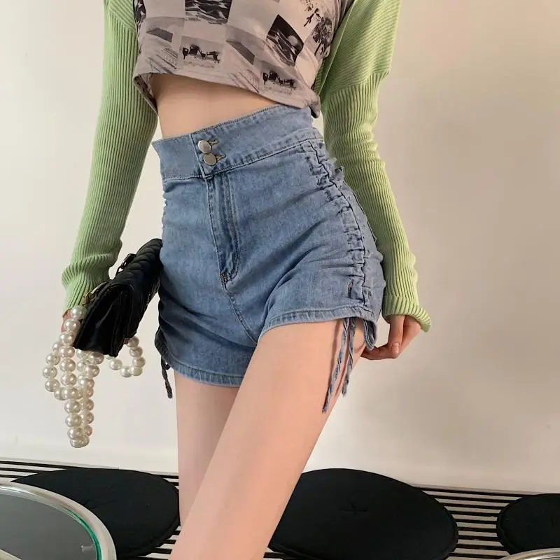 Women Denim High Waist Shorts Spring Summer 2022 - Image 3