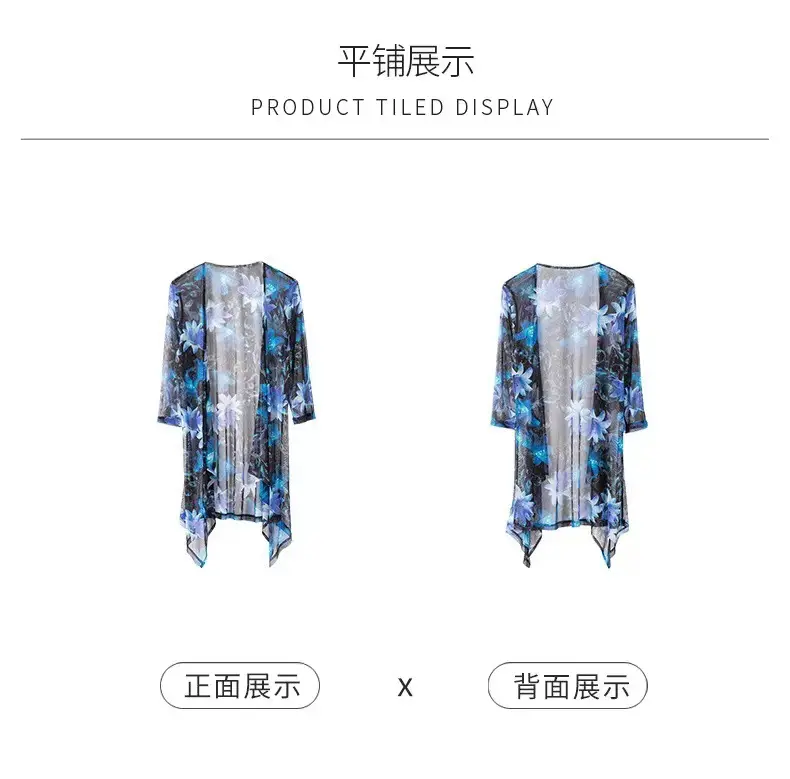 Women's 2025 Printed Cardigan Sun Protection Shawl — feature 4