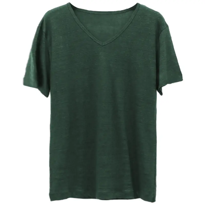 Women V-Neck T-Shirt Black Loose Fitting Summer - Image 5