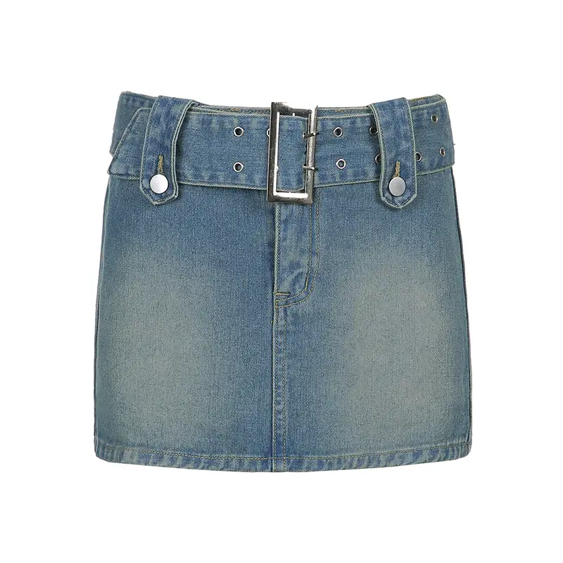 Women Denim Anti-light Belt Skirt 2022 - Image 6