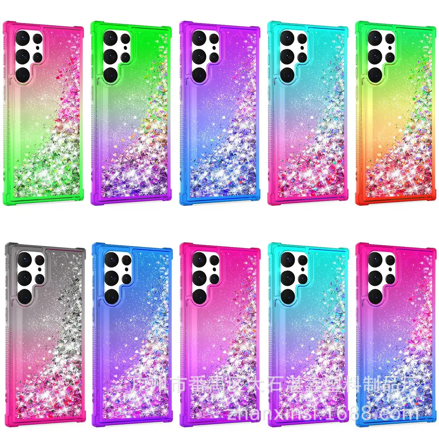 Gradient Glitter Mobile Phone Case for S22 Ultra - Image 14