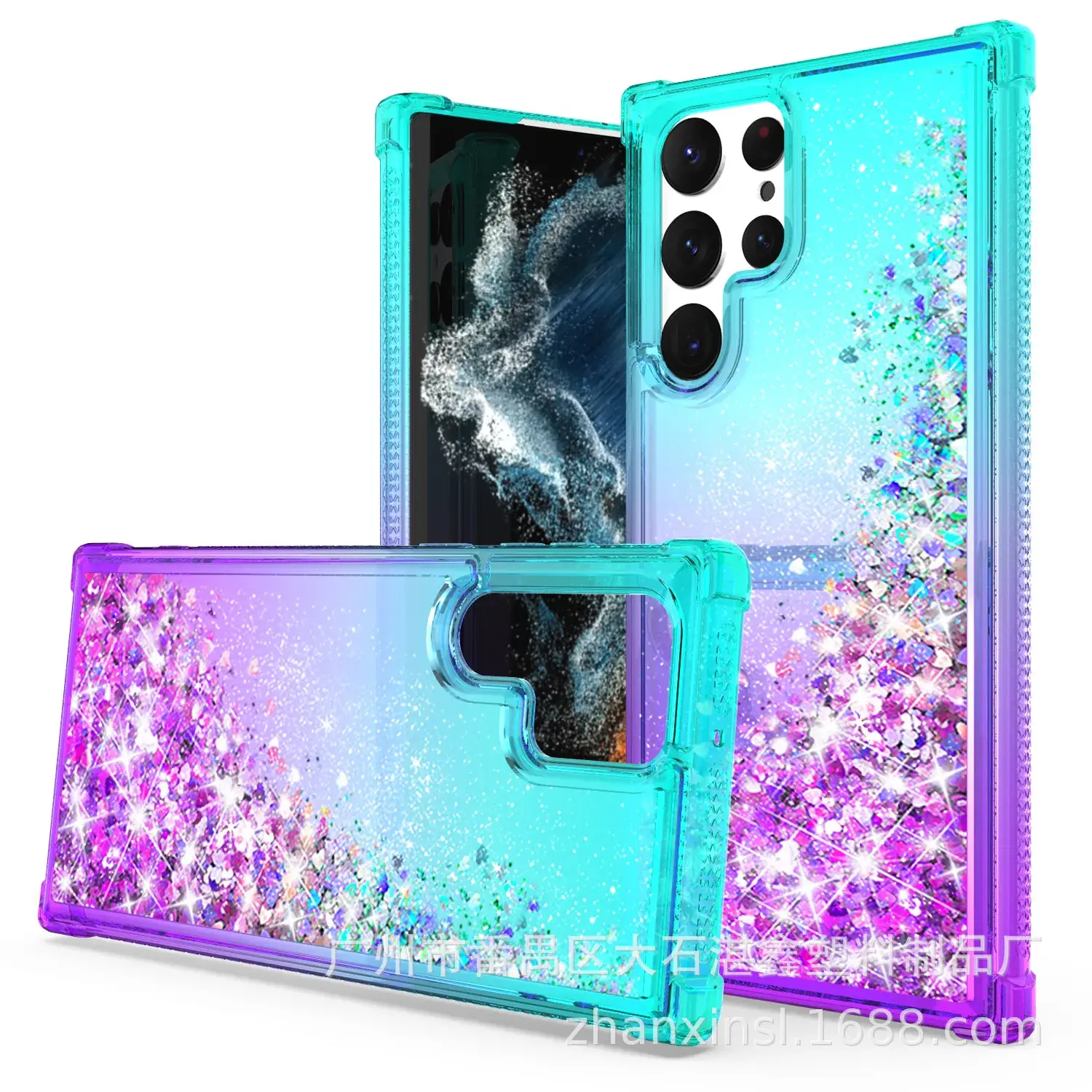 Gradient Glitter Mobile Phone Case for S22 Ultra - Image 9