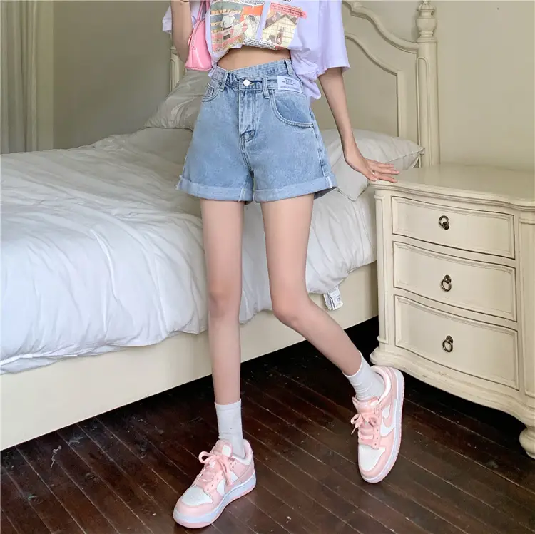 Women Denim Shorts High Waist Slimming 2025 — feature 11