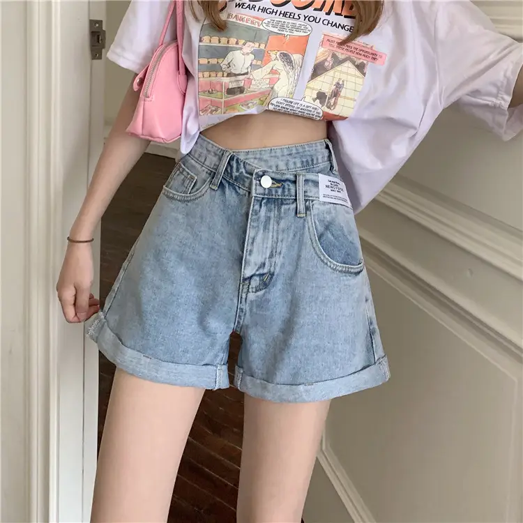 Women Denim Shorts High Waist Slimming 2025 — feature 12