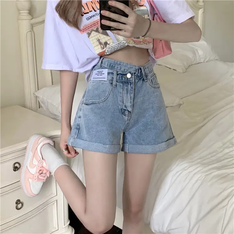 Women Denim Shorts High Waist Slimming 2025 — feature 5