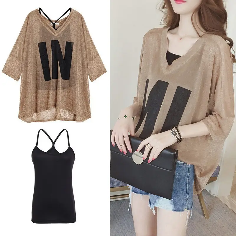 Fat Plus Size Printed T-Shirt Women Summer Loose Sleeve - Image 3