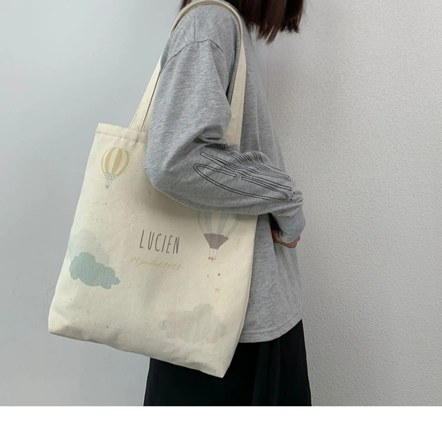 2022 Canvas Tote Bag Large Capacity Female College Students — feature 10