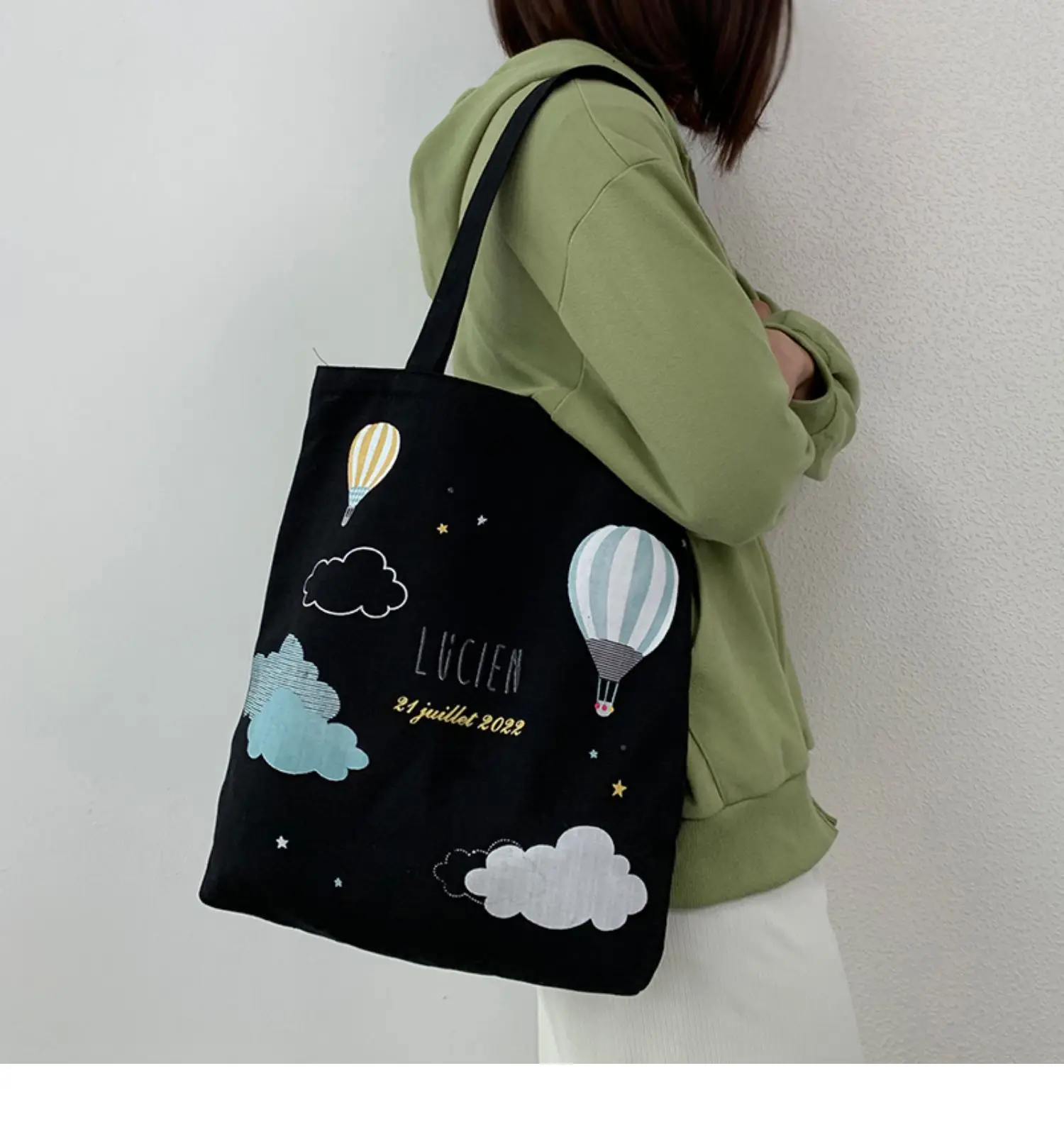 2022 Canvas Tote Bag Large Capacity Female College Students — feature 15