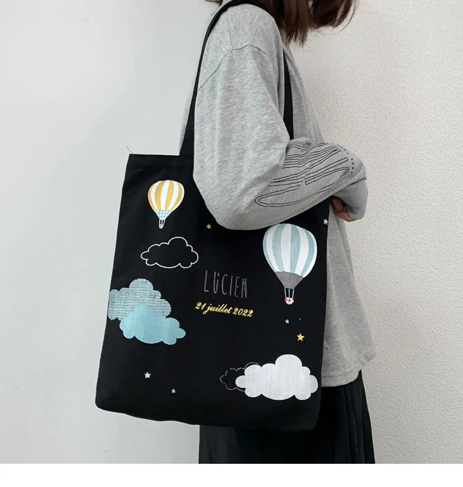 2022 Canvas Tote Bag Large Capacity Female College Students — feature 2