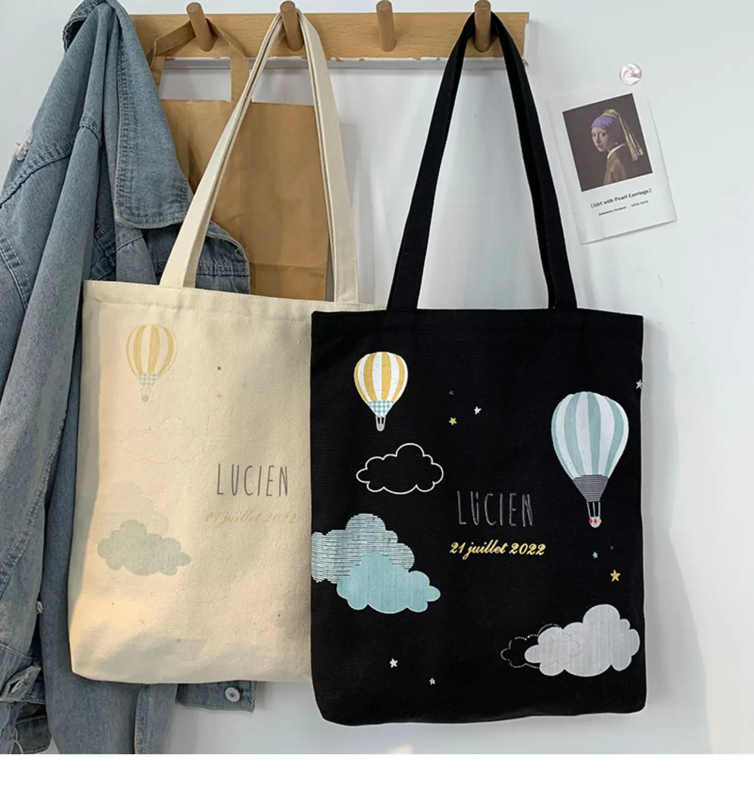2022 Canvas Tote Bag Large Capacity Female College Students — feature 4