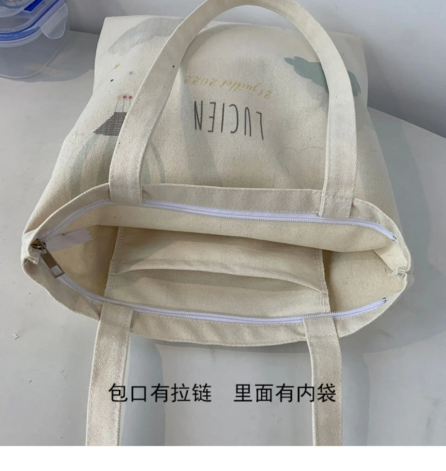 2022 Canvas Tote Bag Large Capacity Female College Students — feature 5