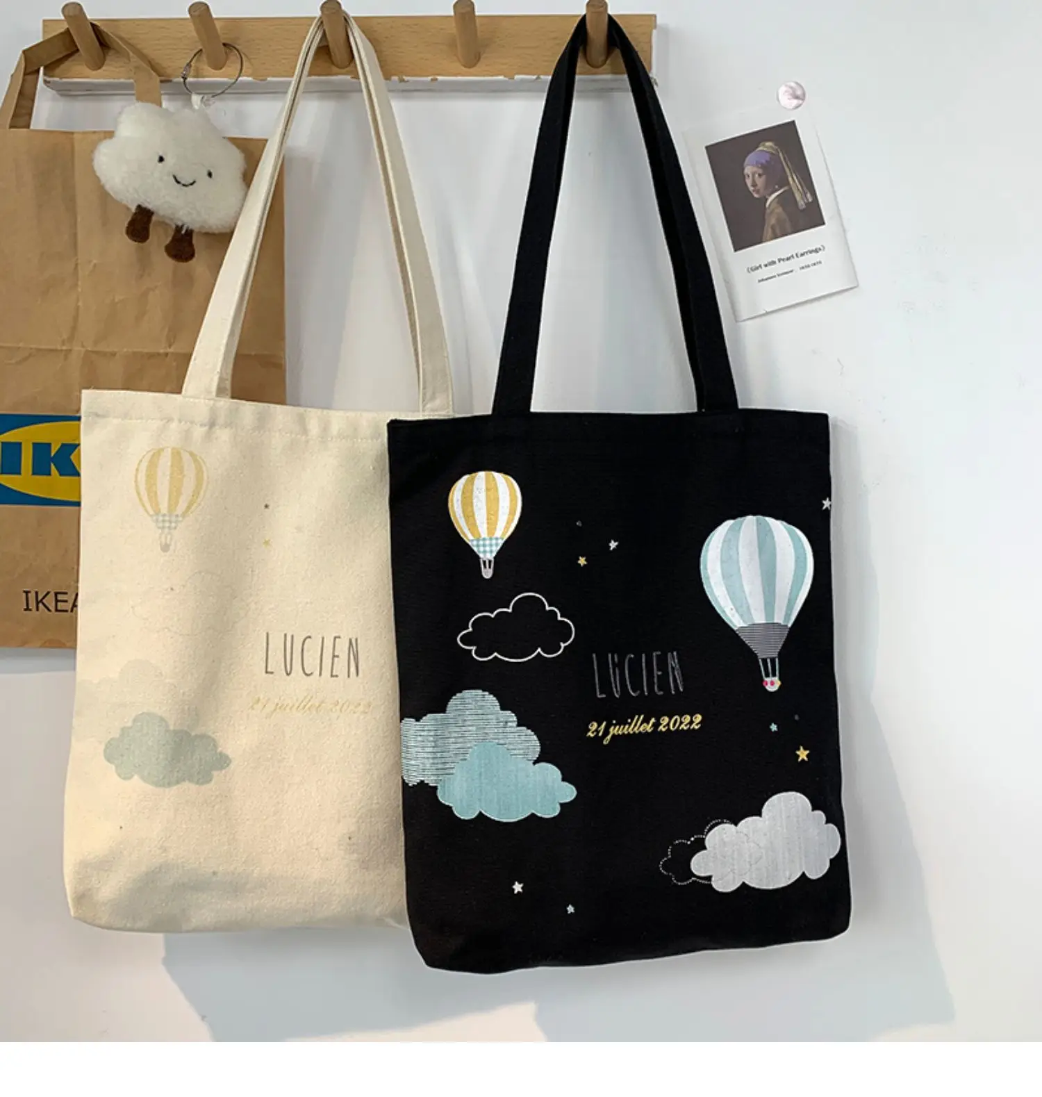 2022 Canvas Tote Bag Large Capacity Female College Students — feature 8