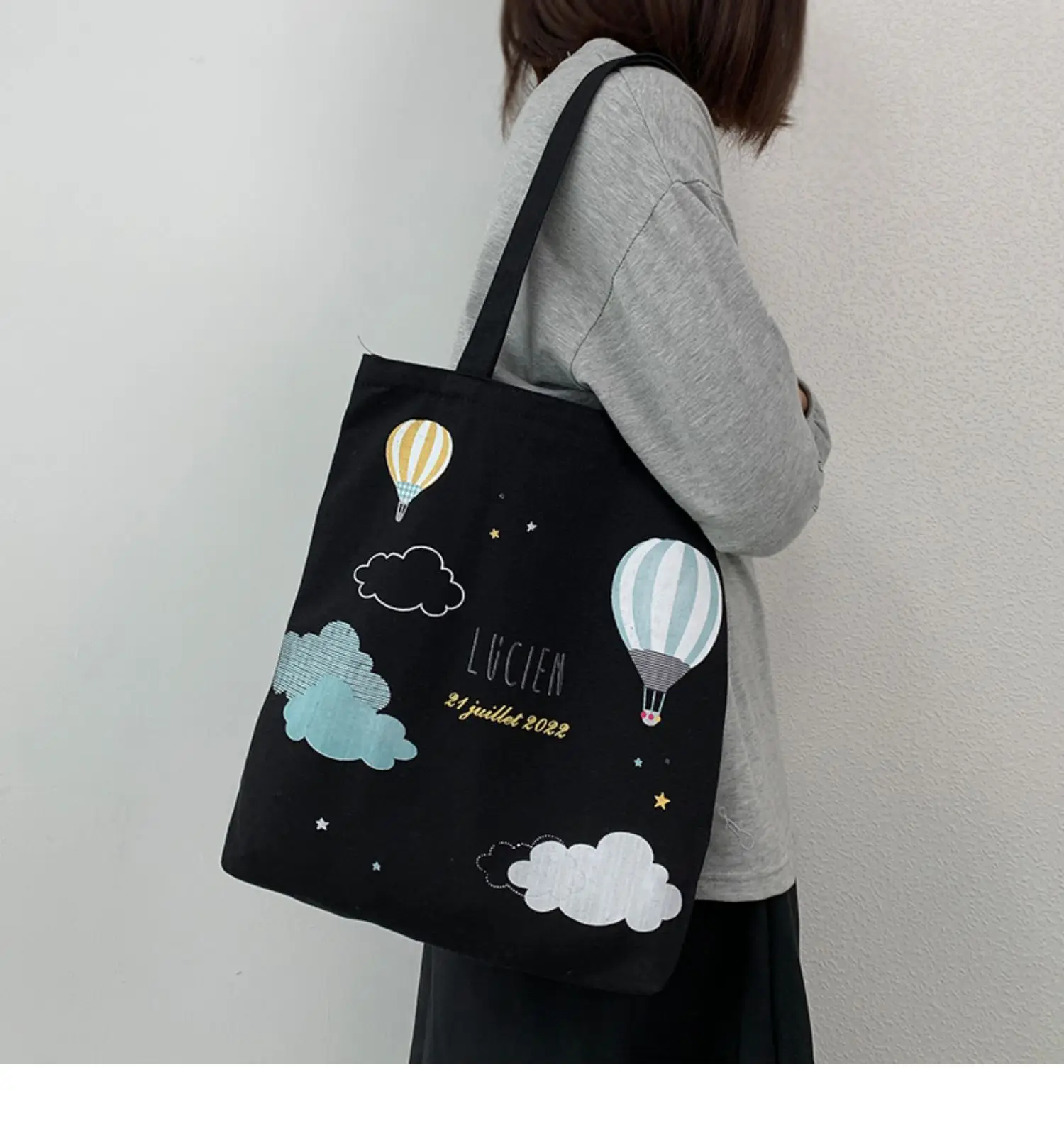 2022 Canvas Tote Bag Large Capacity Female College Students — feature 9