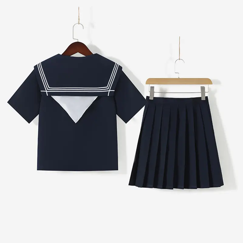 Japanese Style Sailor Uniforms for Women Navy Blue - Image 8