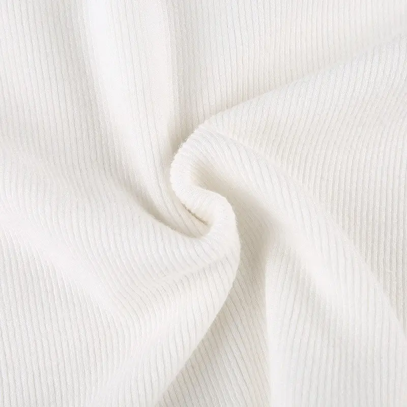Women's White Knitted U-Neck Camisole with Backless Design — feature 14