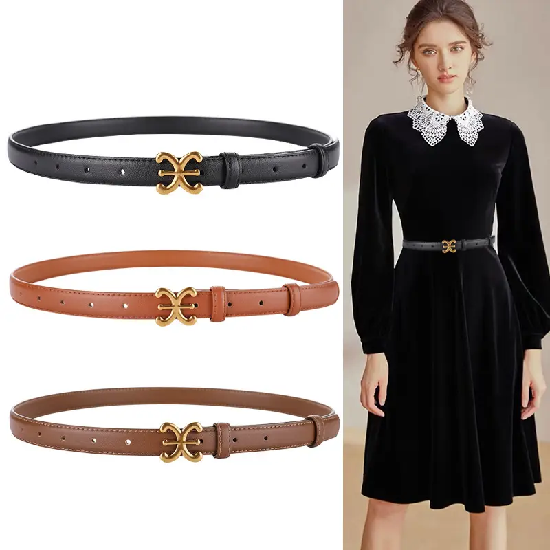 Brown Genuine Leather Vintage Belt for Women - Image 8