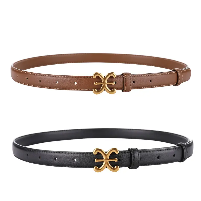 Brown Genuine Leather Vintage Belt for Women - Image 12
