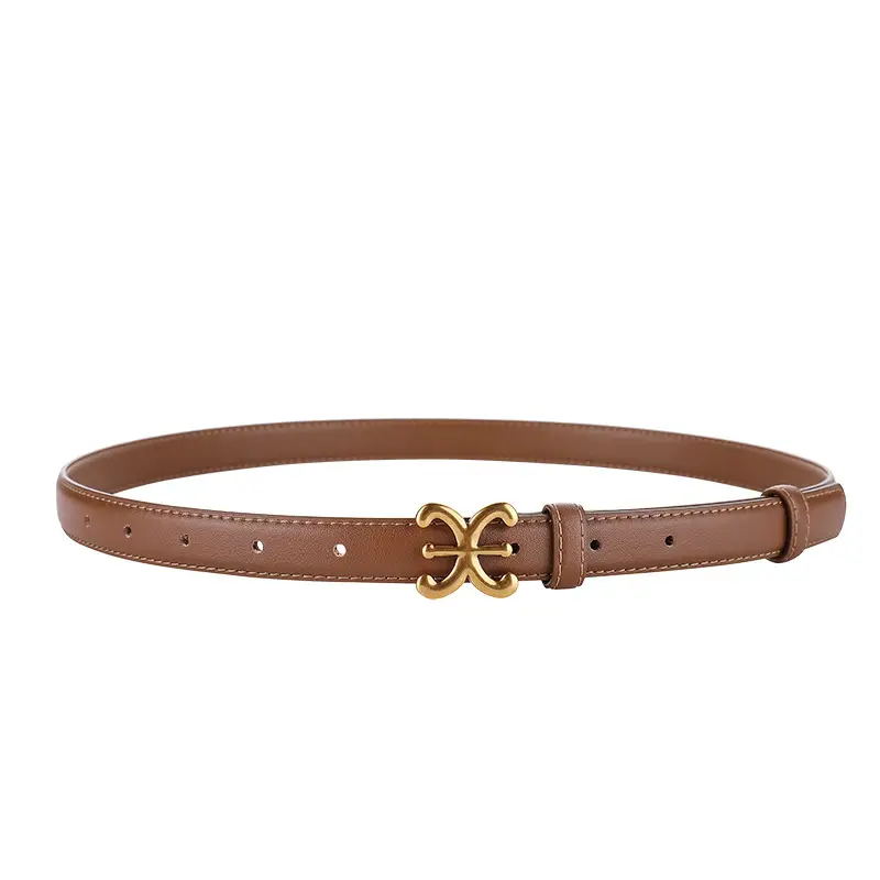 Brown Genuine Leather Vintage Belt for Women - Image 7