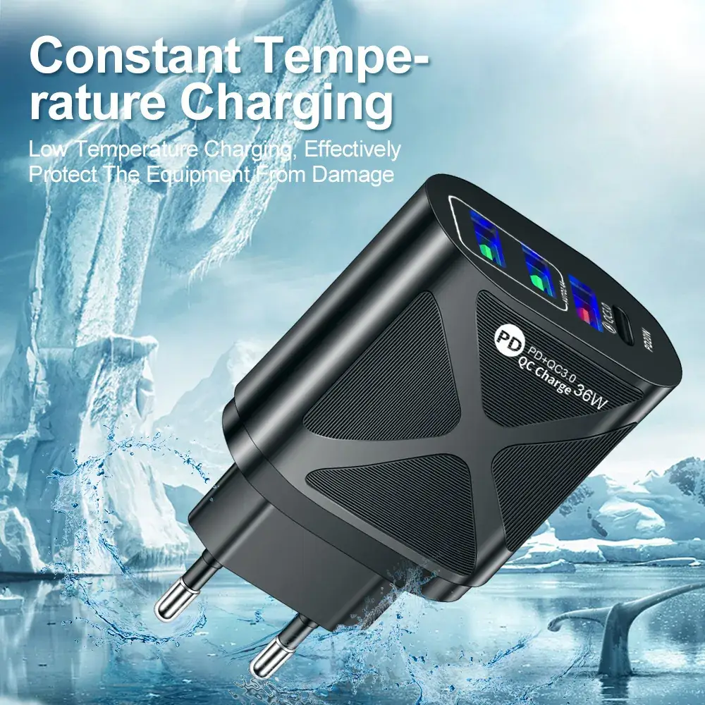 36W PD Charging Phone Charger with 4-Device Support - Image 3