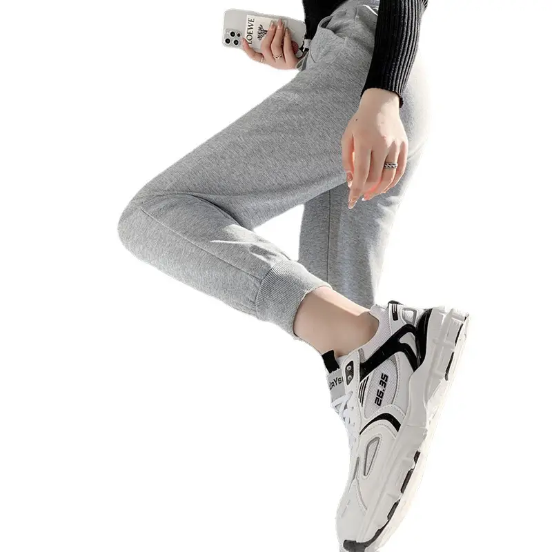 Women Grey Harem Pants Loose Thin Carrot Pants Plus Size - Image 6