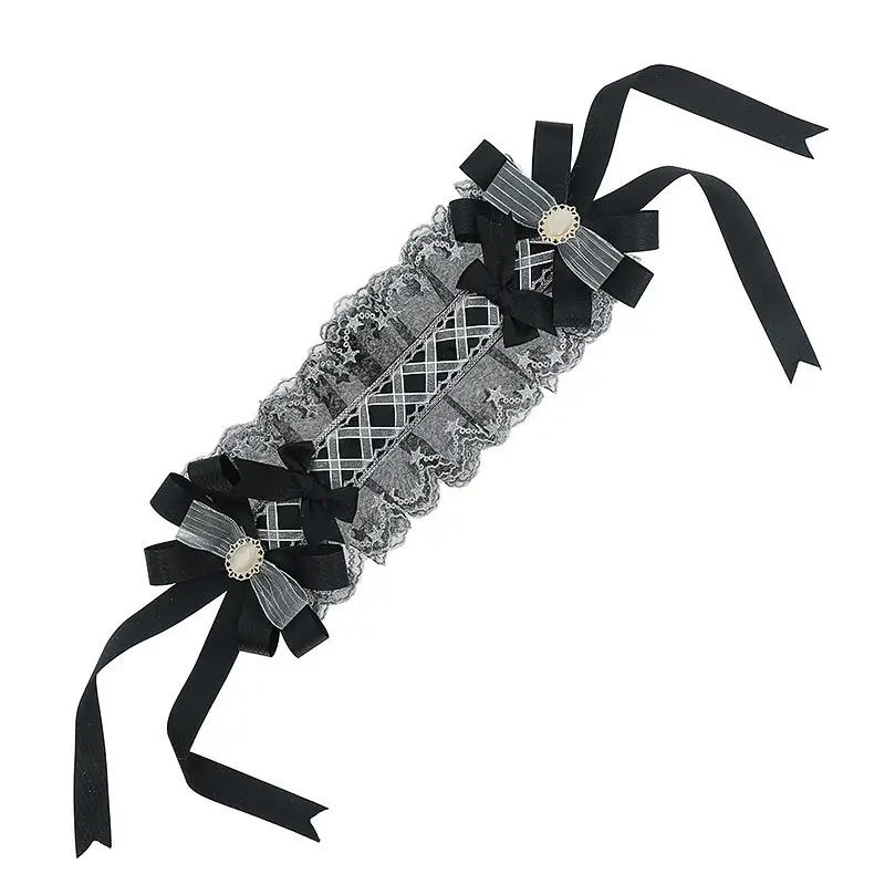 Lolita Hair Band Japanese Handmade Krista Bow Lace Ribbon Headdress