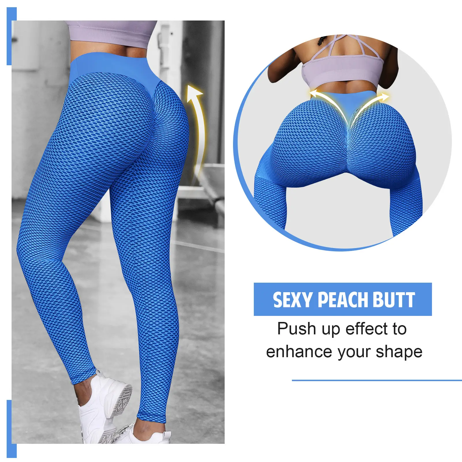 Women's Honeycomb Yoga Pants Butt-Lifting Fit - Image 14