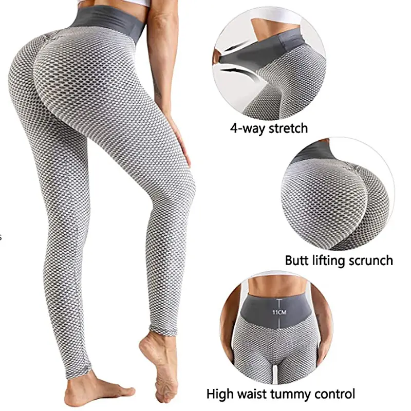 Women's Honeycomb Yoga Pants Butt-Lifting Fit — feature 13