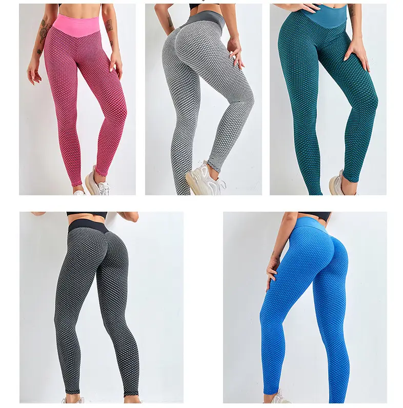 Women's Honeycomb Yoga Pants Butt-Lifting Fit — feature 19