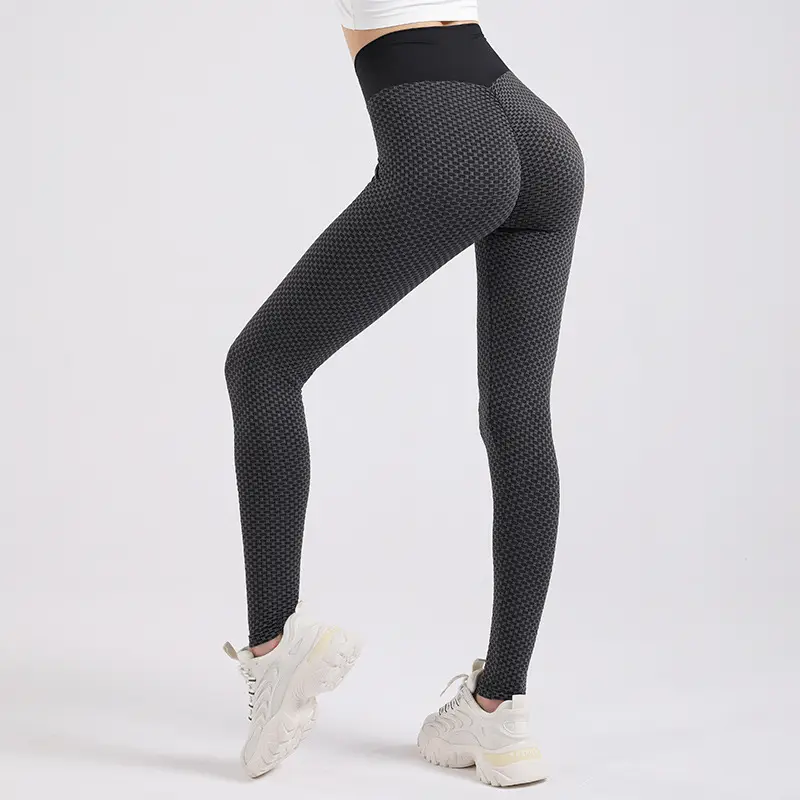 Women's Honeycomb Yoga Pants Butt-Lifting Fit - Image 3