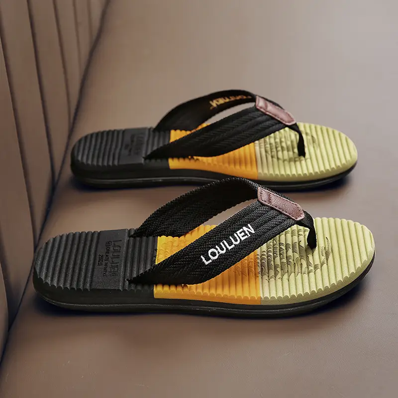 Summer Men's Blue Red Flip Flops Wholesale