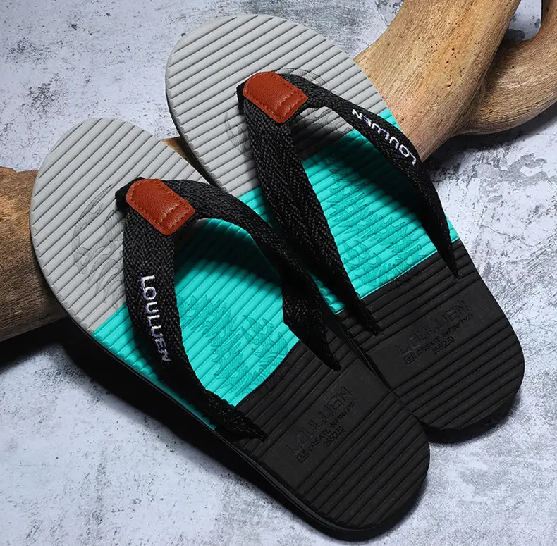 Summer Men's Blue Red Flip Flops Wholesale — feature 13