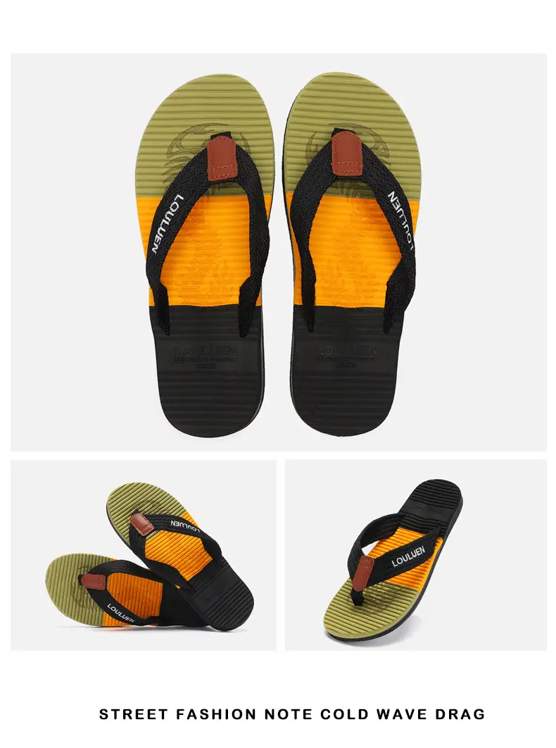 Summer Men's Blue Red Flip Flops Wholesale — feature 17