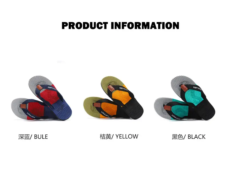 Summer Men's Blue Red Flip Flops Wholesale — feature 7