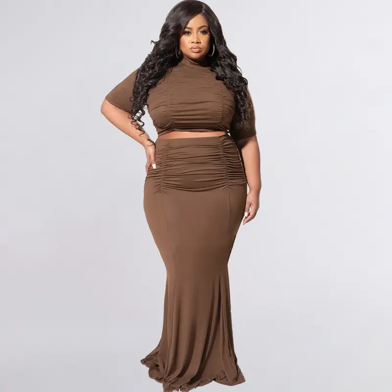 Black Plus Size Two-Piece Suit for Women - Image 2