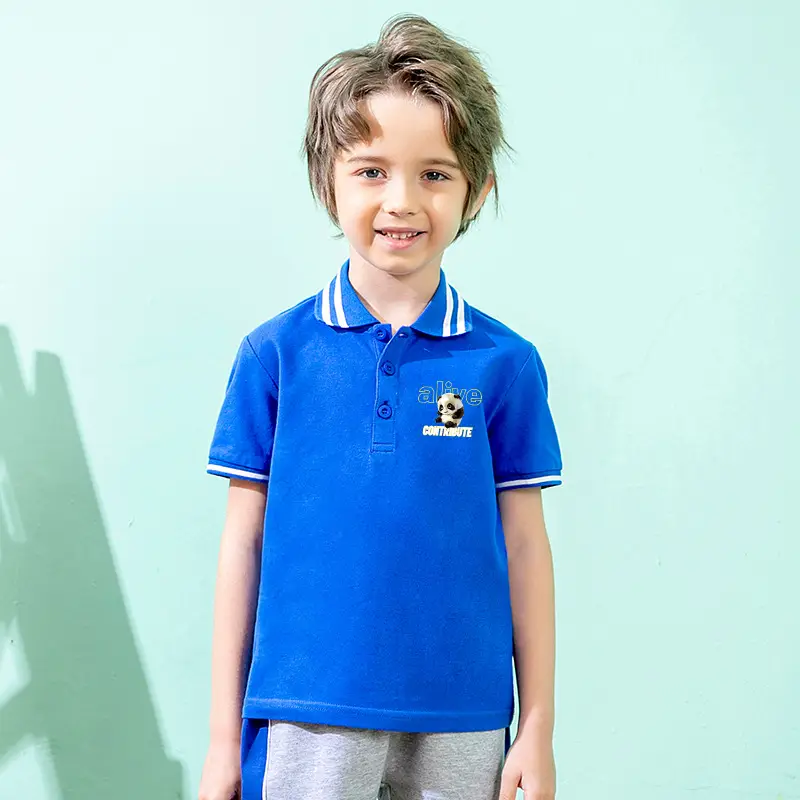 Boys Blue Polo Shirt 2026 Summer Kids - Image 8