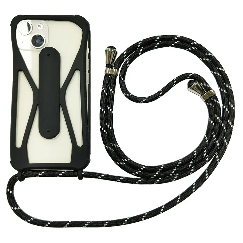 Universal Silicone Phone Case with Crossbody Strap - Image 2