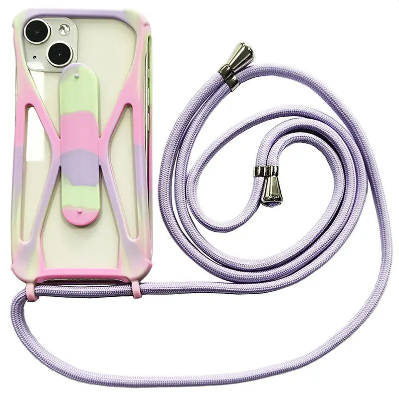Universal Silicone Phone Case with Crossbody Strap - Image 9