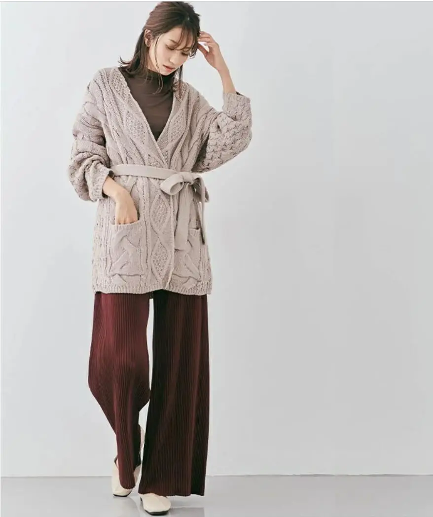 Green Hoodie & Brown Wide-Leg Pants Set - Image 5
