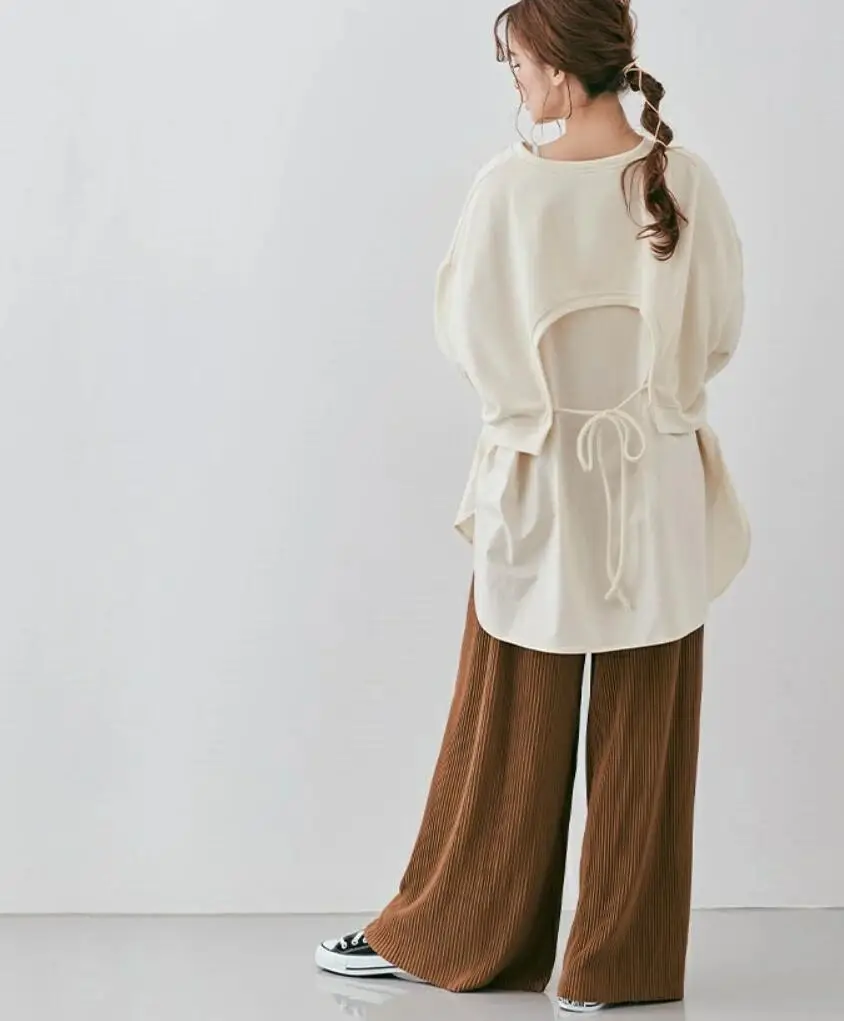 Green Hoodie & Brown Wide-Leg Pants Set - Image 8
