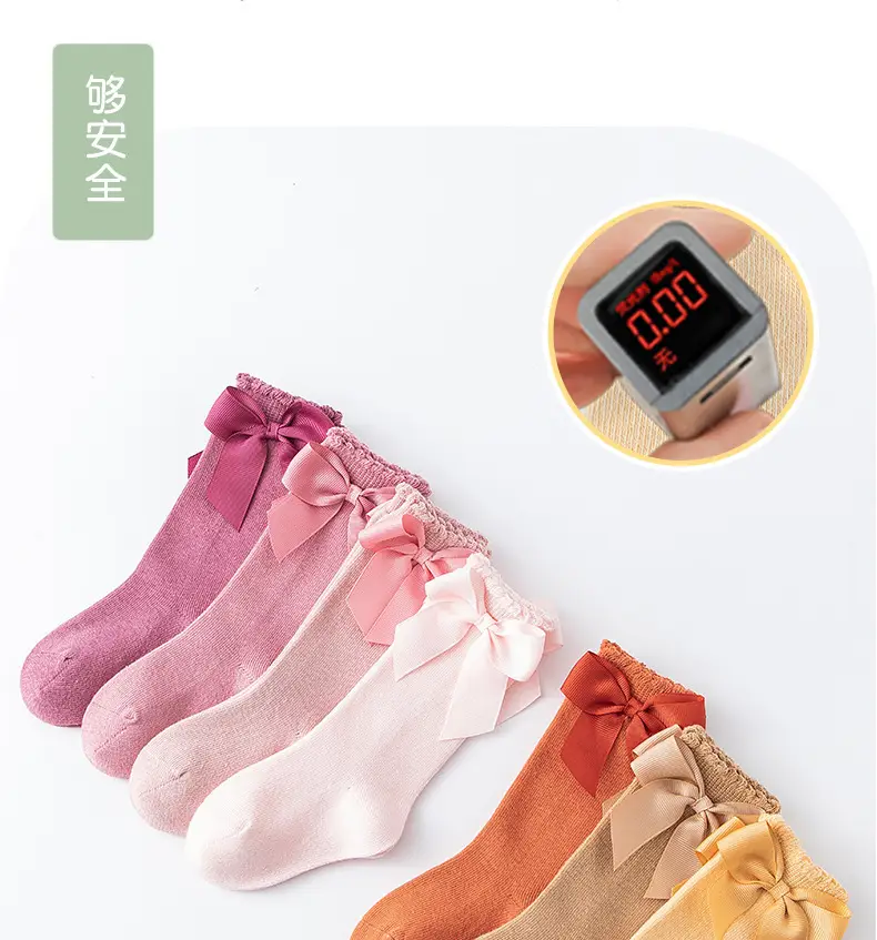 New Style Calf Socks for Girls Pink Bow Bow — feature 6
