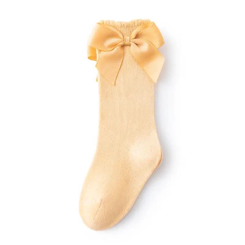 New Style Calf Socks for Girls Pink Bow Bow