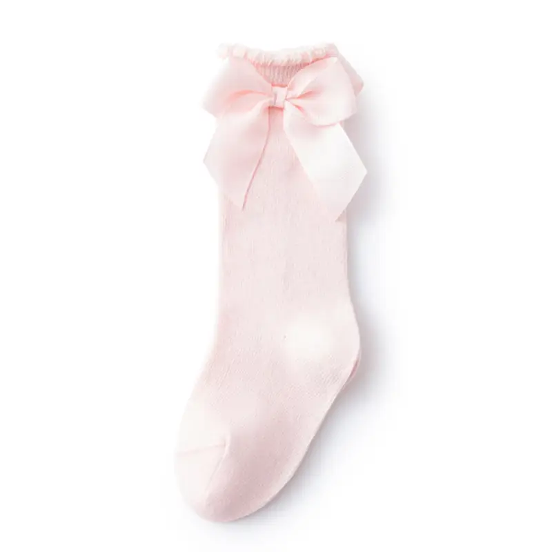 New Style Calf Socks for Girls Pink Bow Bow