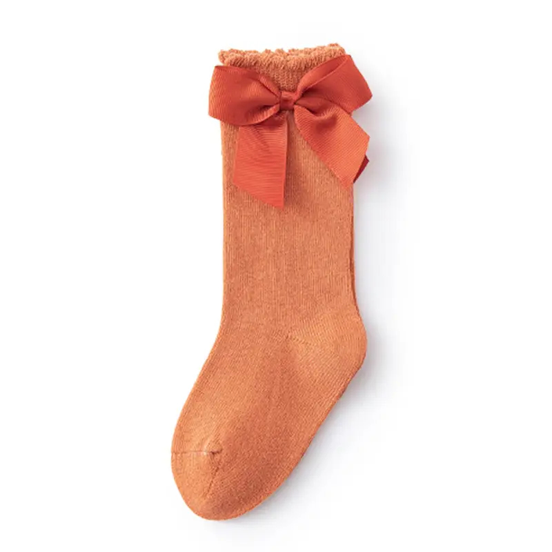 New Style Calf Socks for Girls Pink Bow Bow