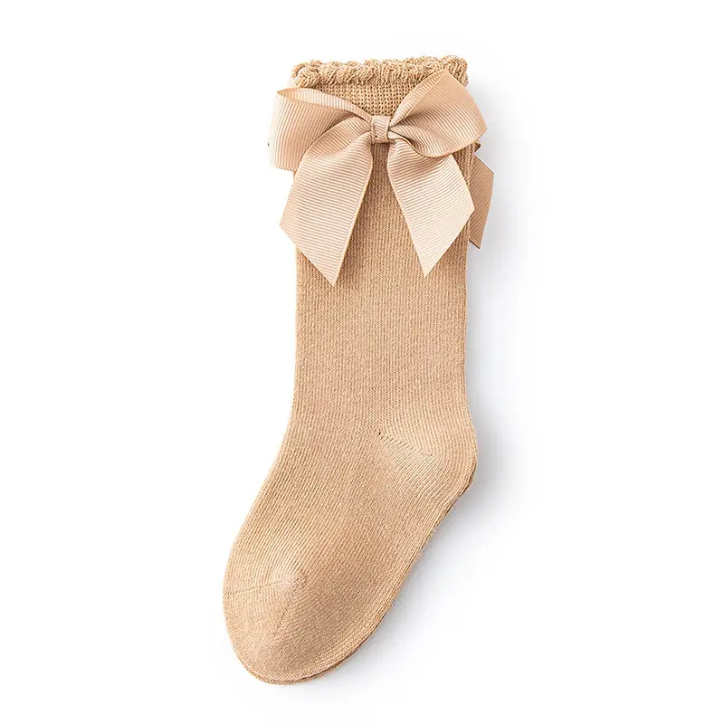 New Style Calf Socks for Girls Pink Bow Bow