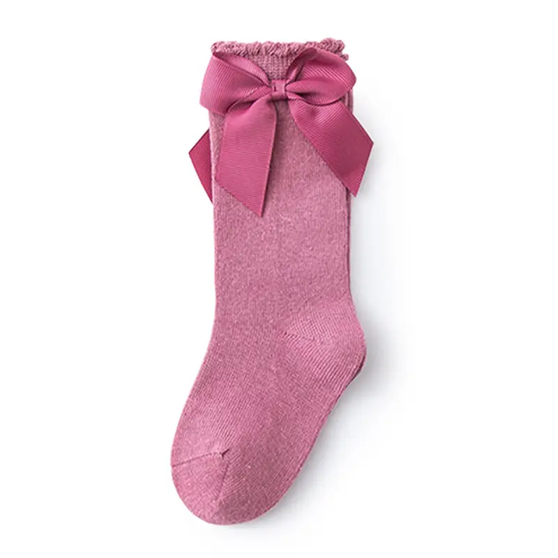 New Style Calf Socks for Girls Pink Bow Bow
