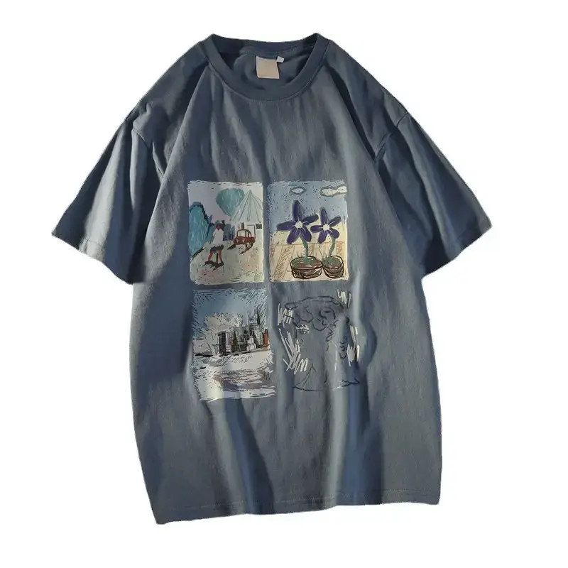 Vintage Korean Style Short Sleeve T-Shirt Women 2025 - Image 5