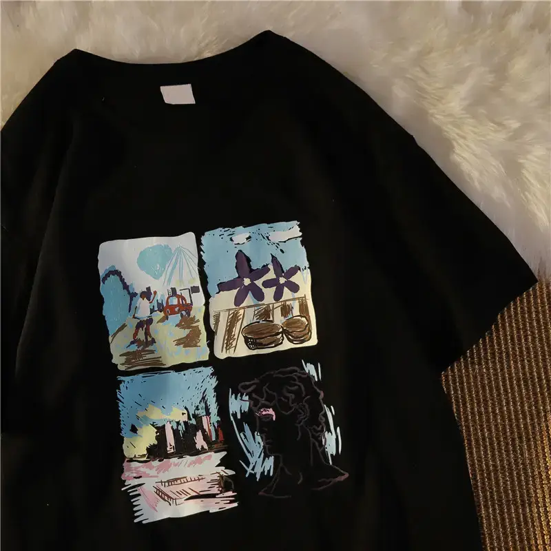 Vintage Korean Style Short Sleeve T-Shirt Women 2025 — feature 25
