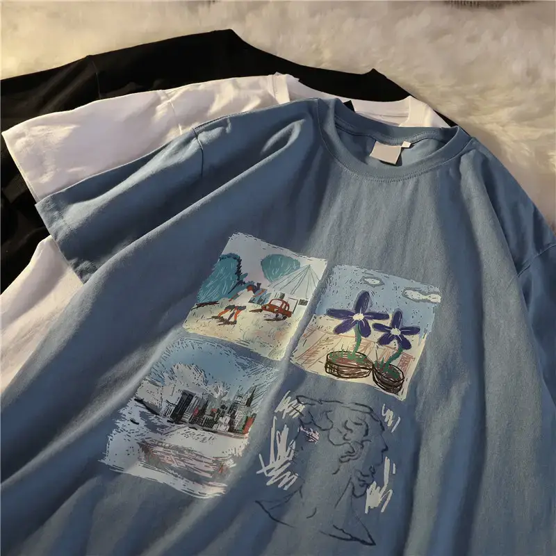 Vintage Korean Style Short Sleeve T-Shirt Women 2025 — feature 26